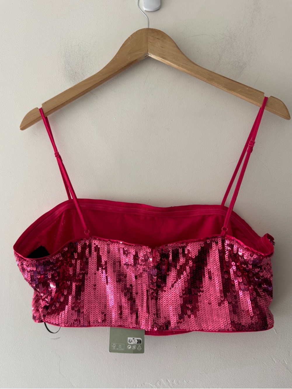 H&M Pink Sequin Bra Crop‎ Top - Picture 3 of 6